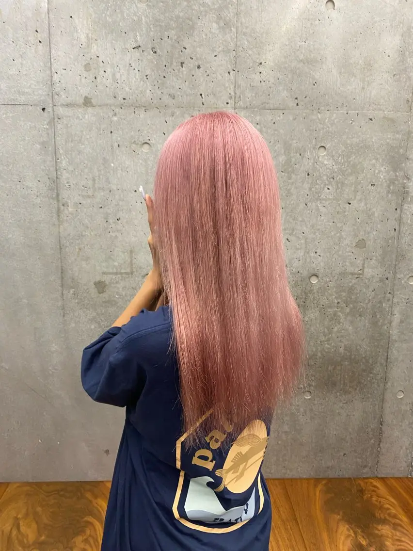 ロング カラー ピンクカラー ホワイトピンク ヘアカラー ✨️艶ハイトーン特化 ✨️佐藤望のヘアスタイル