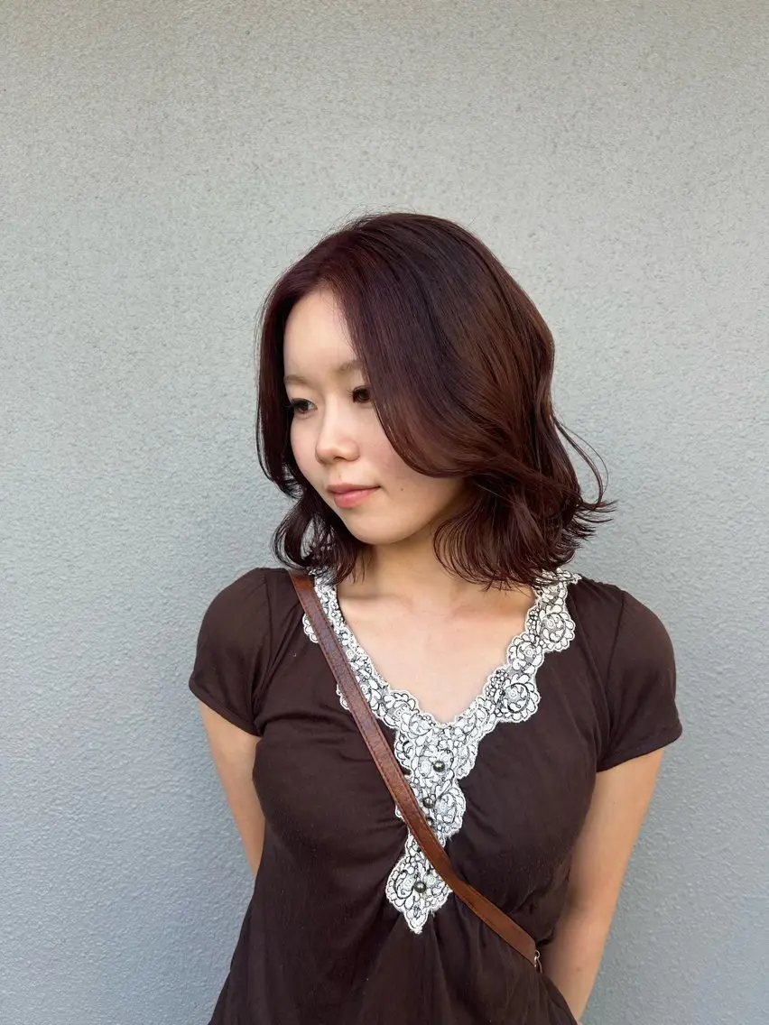 ミディアム isshiki reikaのヘアスタイル