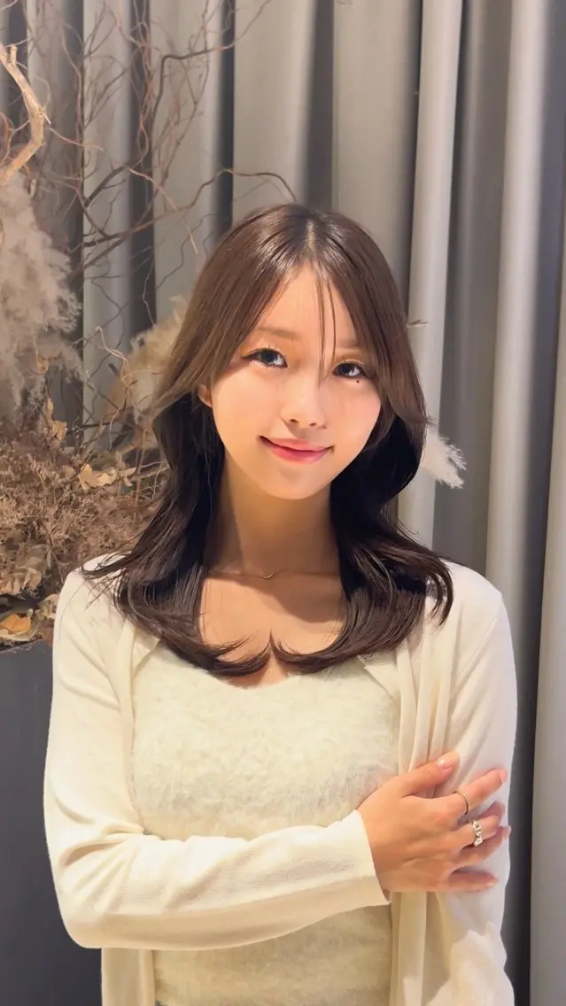 ミディアム カラー 長谷川 将斗のヘアスタイル