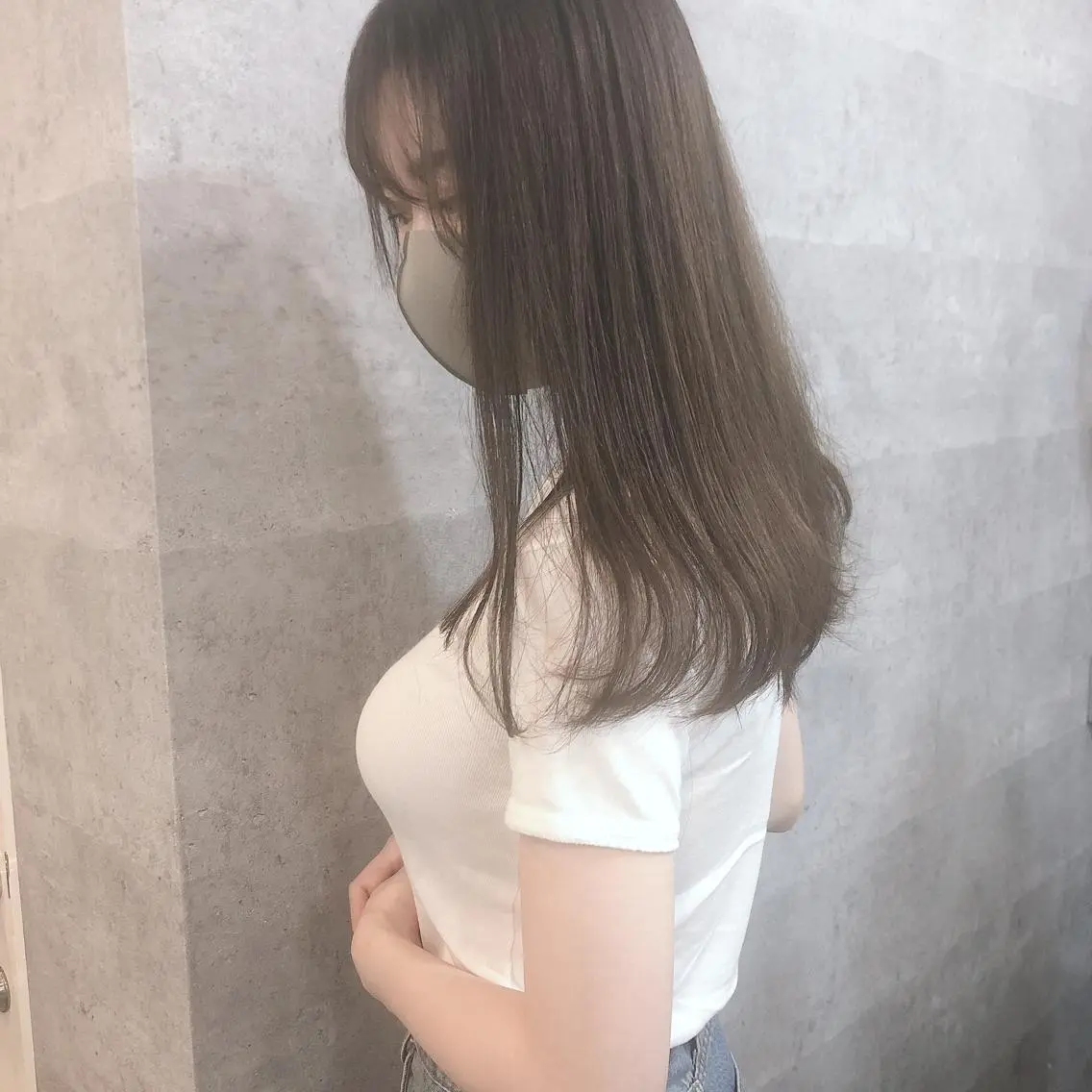 ミディアム カラー 髪質改善 中川 翔のヘアスタイル