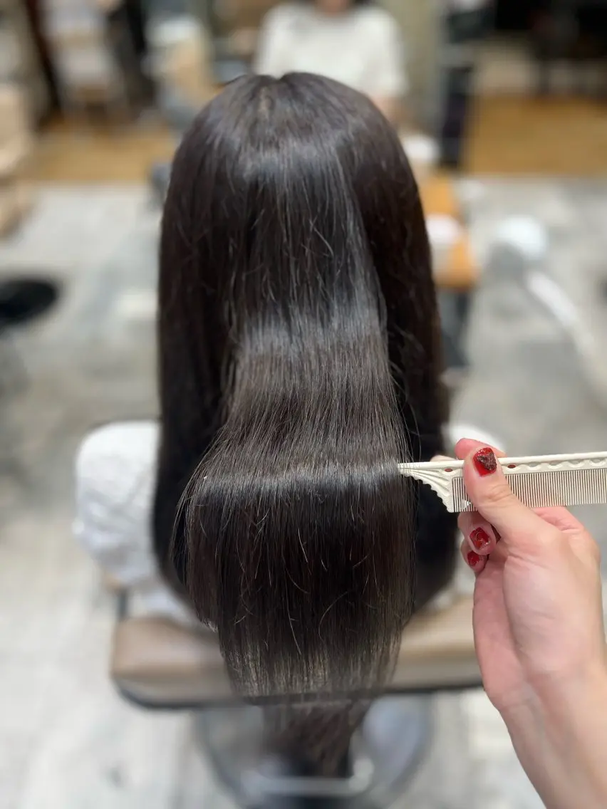 ロング カラー 透明感カラー グレージュ アレンジ/艶カラー 銀座🌼さきえのヘアスタイル