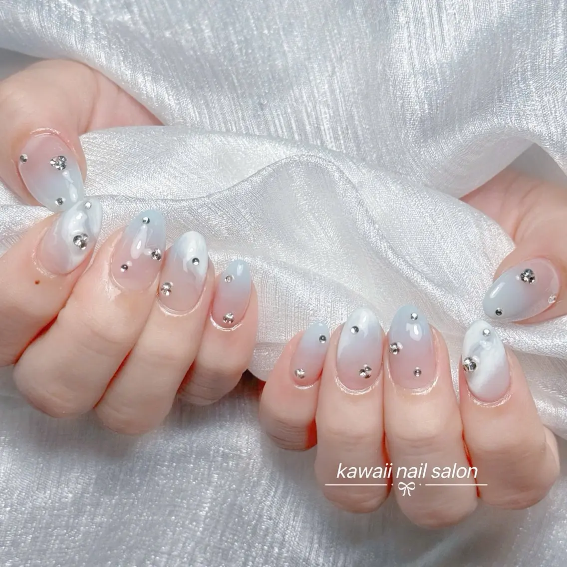 ネイル チークネイル ドット フットネイル フレンチネイル 韓国ネイル Kawaii _Nailのネイルデザイン