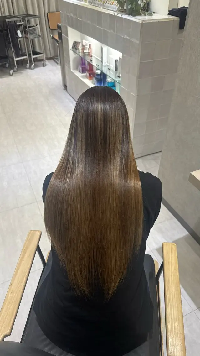 ロング 縮毛矯正 Zina天神🌻 Honokaのヘアスタイル