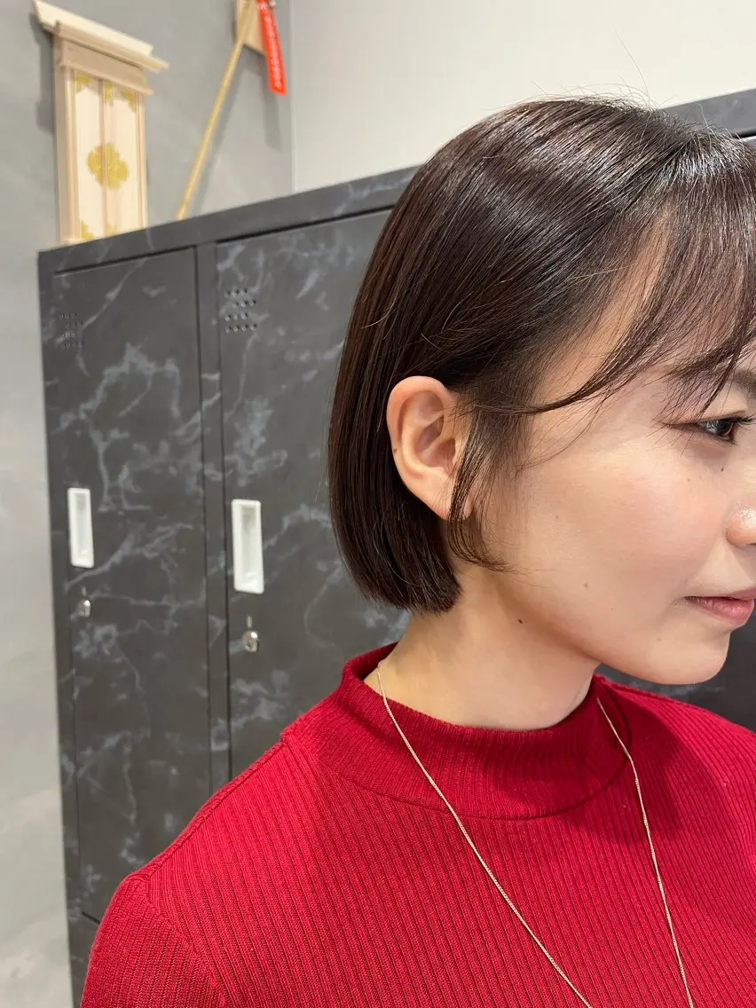 ショート カラー ブラウンカラー ボブ 🪿透明感/艶カラー ﾜﾀﾅﾍﾞｱｵｲのヘアスタイル