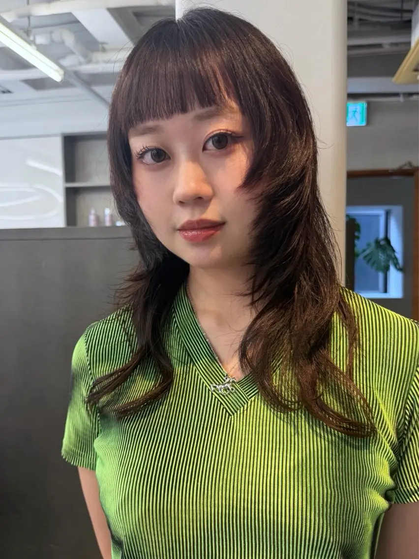 ロング カット パーマ ボブ/レイヤー /清水凜のヘアスタイル