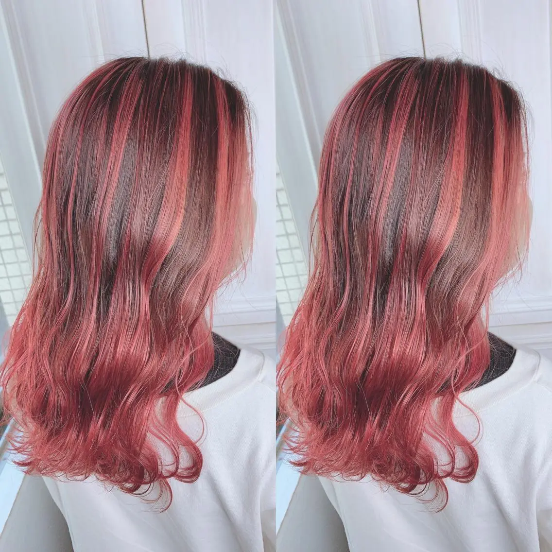 セミロング カラー バレイヤージュ レイヤーカット ヘアカラー 似合わせ/ カラー.岡田友仁のヘアスタイル