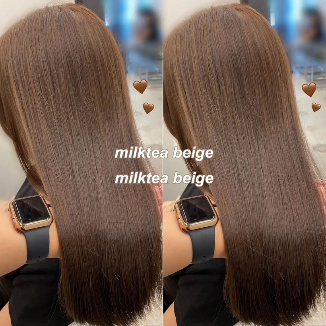 セミロング ヘアカラー ナガイ アヤのヘアスタイル