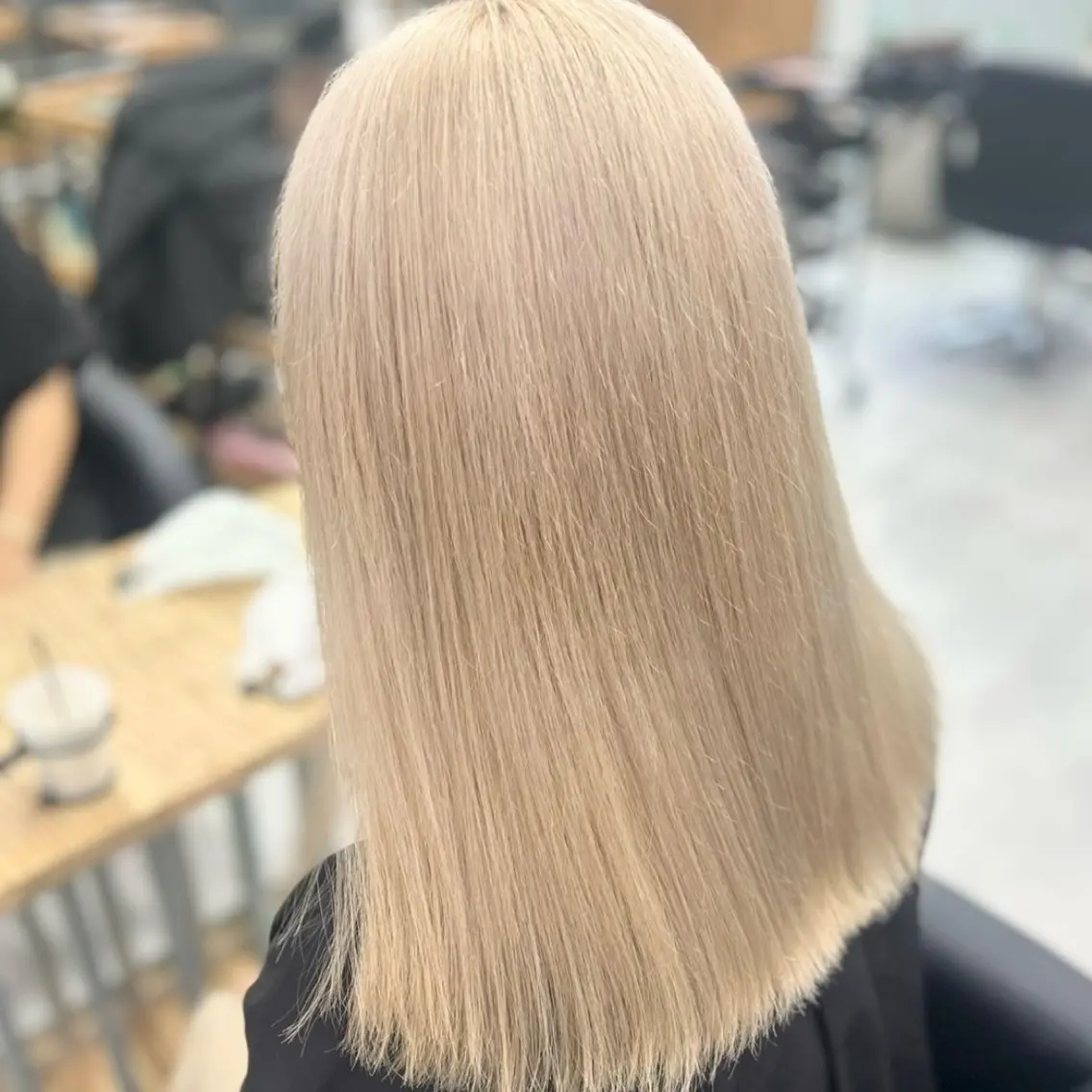 セミロング カラー ヘアカラー トリートメント Acchon/心斎橋 💚ダブルカラーのヘアスタイル