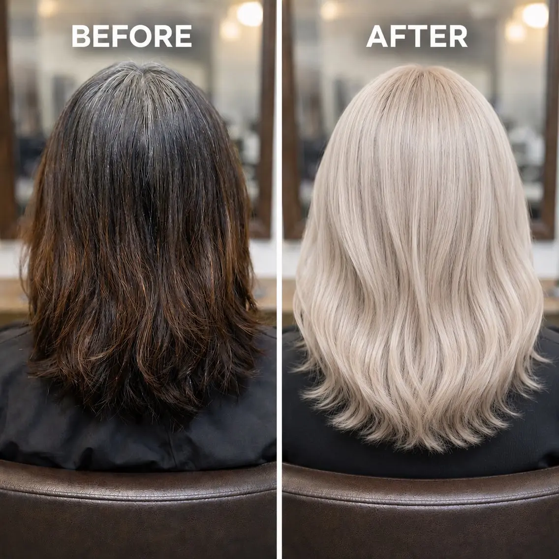 ミディアム カラー ブリーチ ハイライトカラー ブリーチなしカラー ボブ ハイライト ヘアカラー 白髪ぼかしのプロ ✨たいきのヘアスタイル
