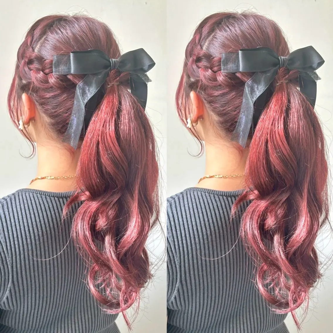 ロング ヘアアレンジ ロング ヘアセット ヘアメ🎀ハイトーン 🩵エクステ🪄しほのヘアスタイル
