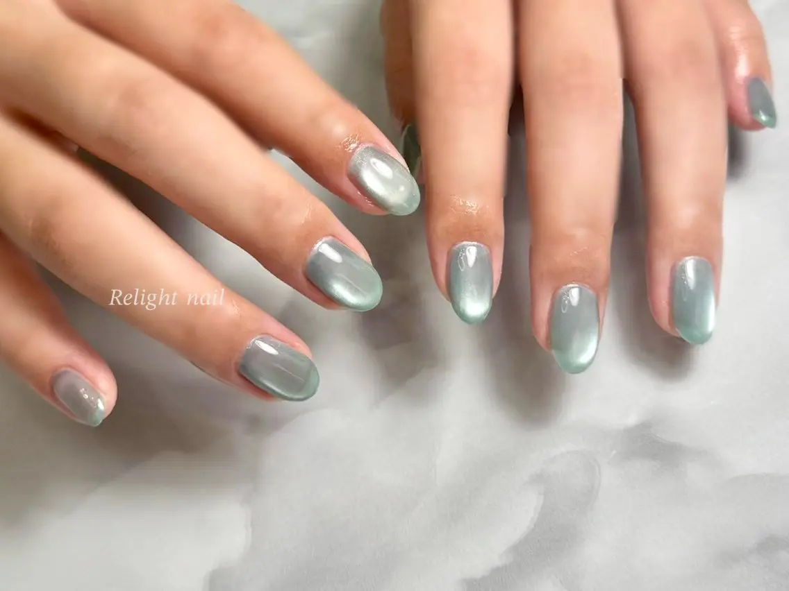 ネイル ブルー Relight RIEのネイルデザイン