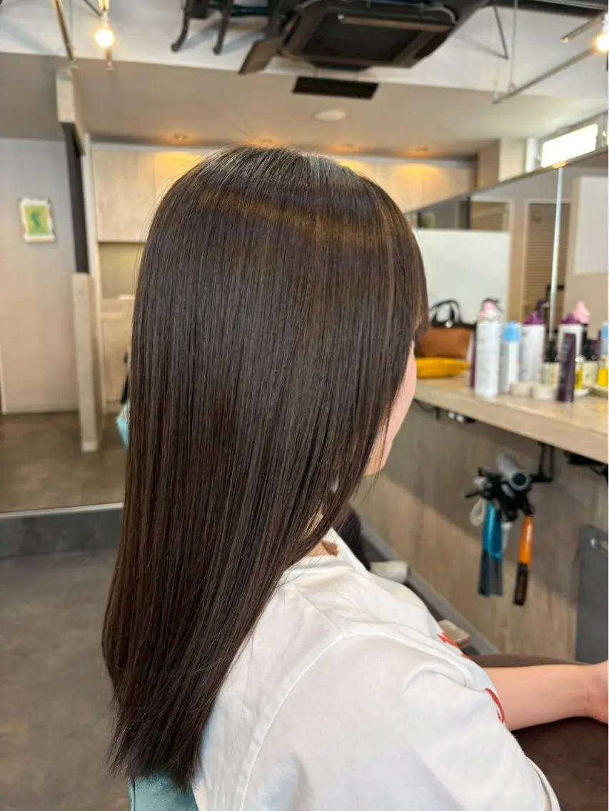 ロング 縮毛矯正 吉野 可林のヘアスタイル