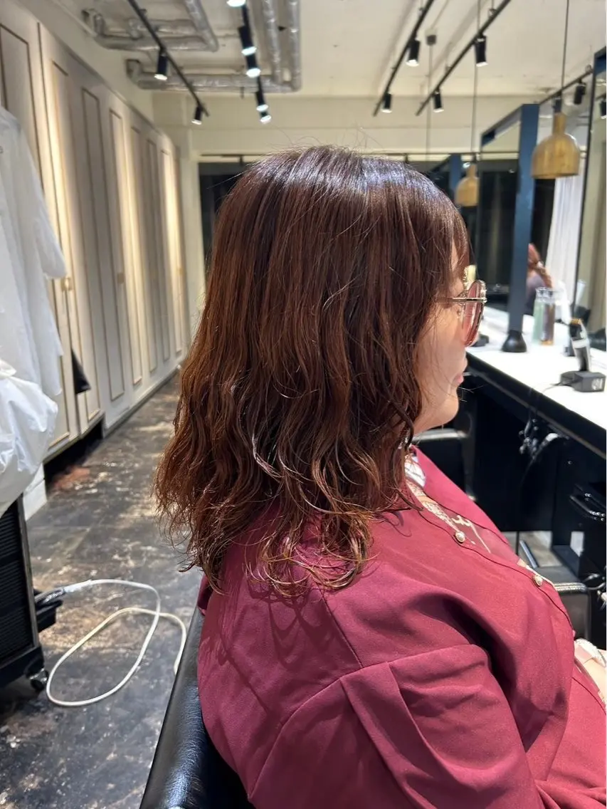 ミディアム パーマ パーマ 🌟ショート/デジパ みつき🌟のヘアスタイル