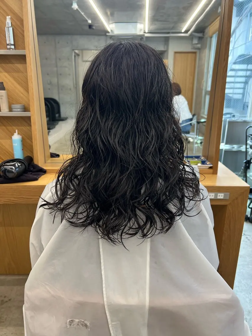 セミロング パーマ カット パーマ トリートメント ボブ/パーマ 🐕🦺Nagiのヘアスタイル
