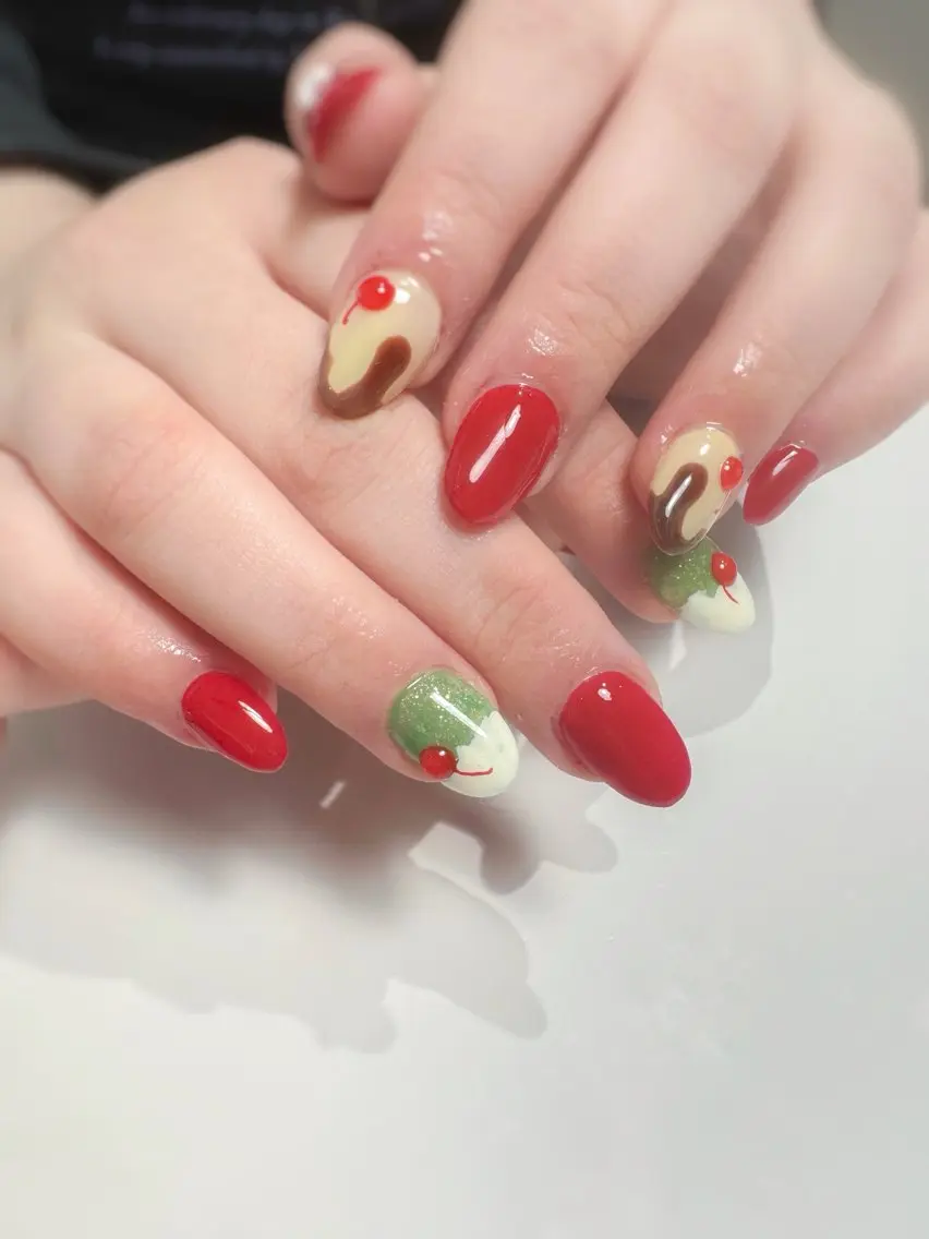 ミディアム ハンドネイル Re nailのネイルデザイン