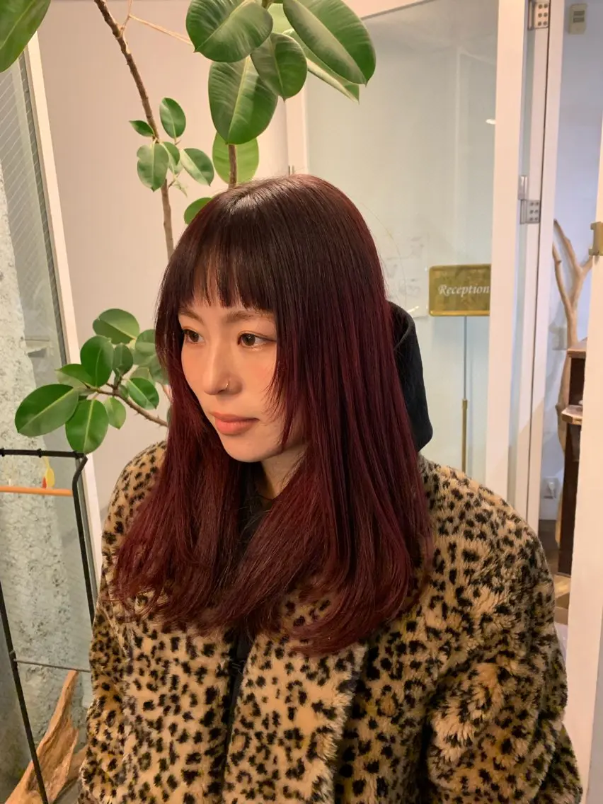 セミロング カラー 顔周りカット レイヤーカット 🌈カーリーヘア/ 金子洸樹のヘアスタイル