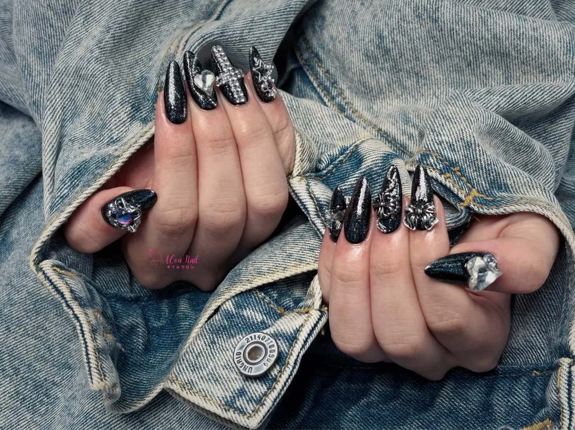 ネイル 桜ネイル 長さ出し フラワーネイル フレンチネイル ジェルネイル ハンドネイル ACon NailSalonのネイルデザイン