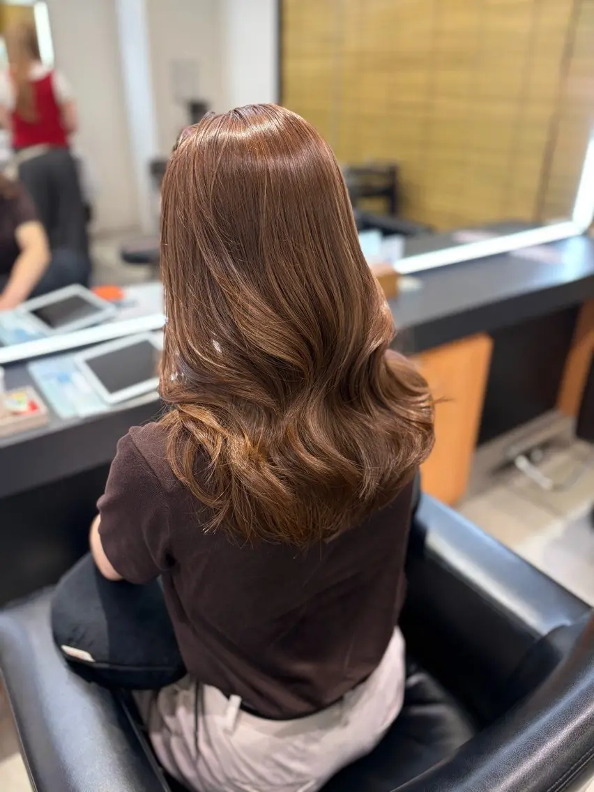 セミロング 髪質改善・水素カラー ARIA(ému)のヘアスタイル