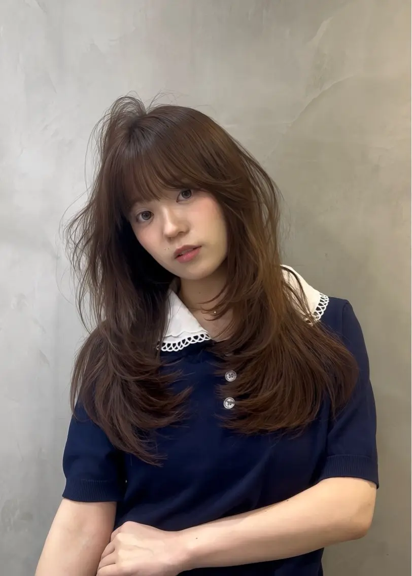 ロング カラー 藤井 脩矢のヘアスタイル
