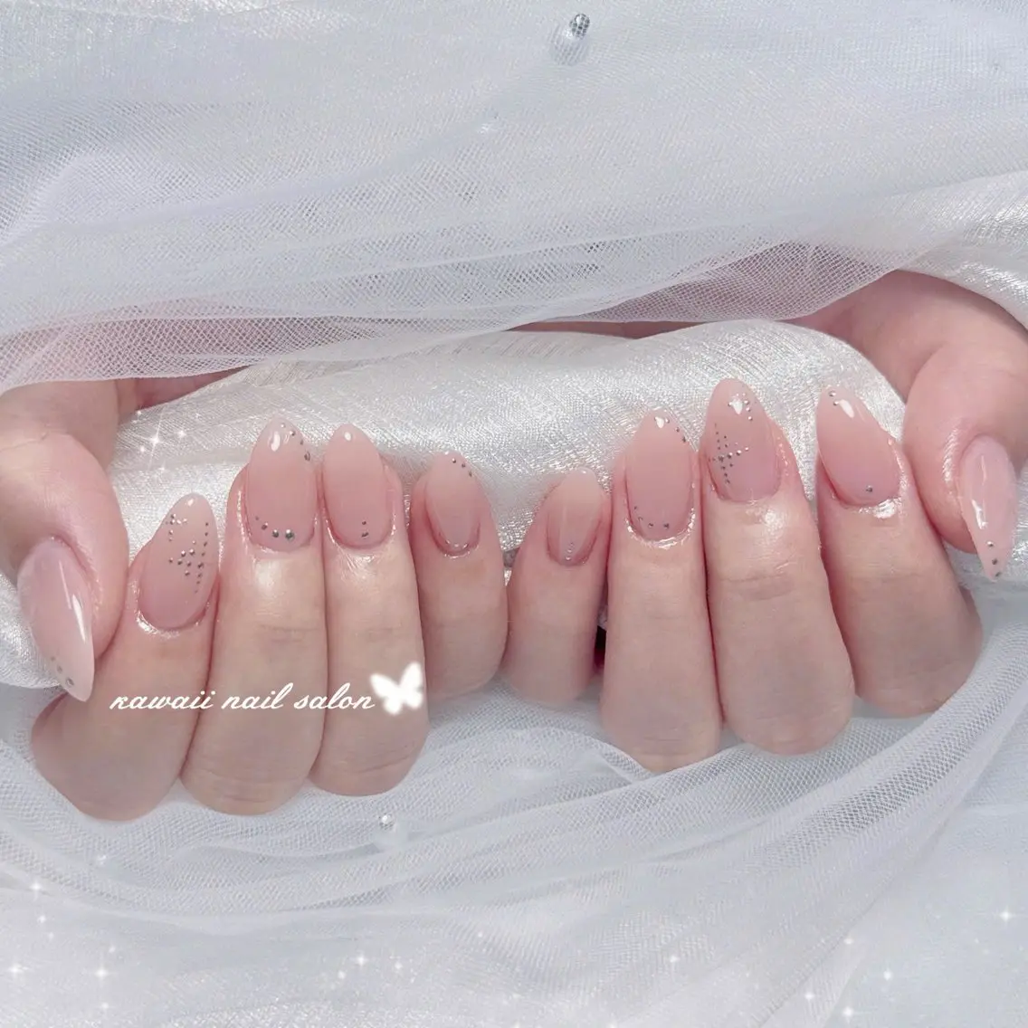 ネイル チークネイル ドット フレンチネイル グラデーション 韓国ネイル Kawaii _Nailのネイルデザイン