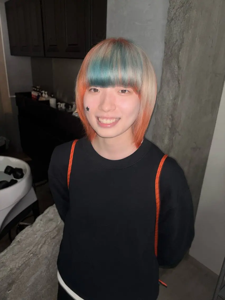 ミディアム カラー ヘアカラー デザインカラー /rioのヘアスタイル