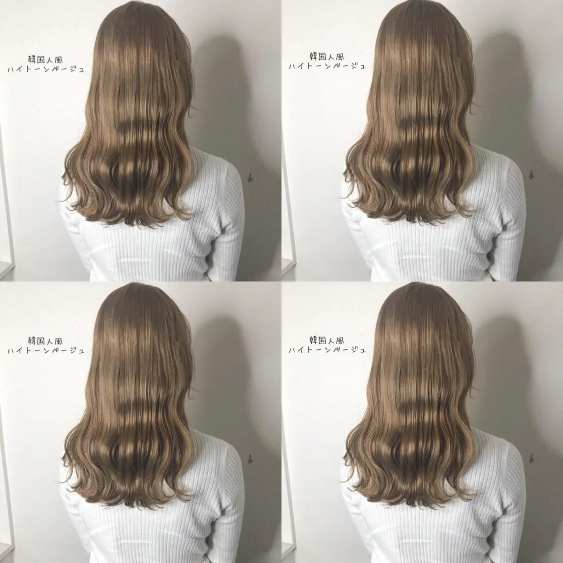 セミロング カラー ブリーチ あさだ しゅうたろうのヘアスタイル