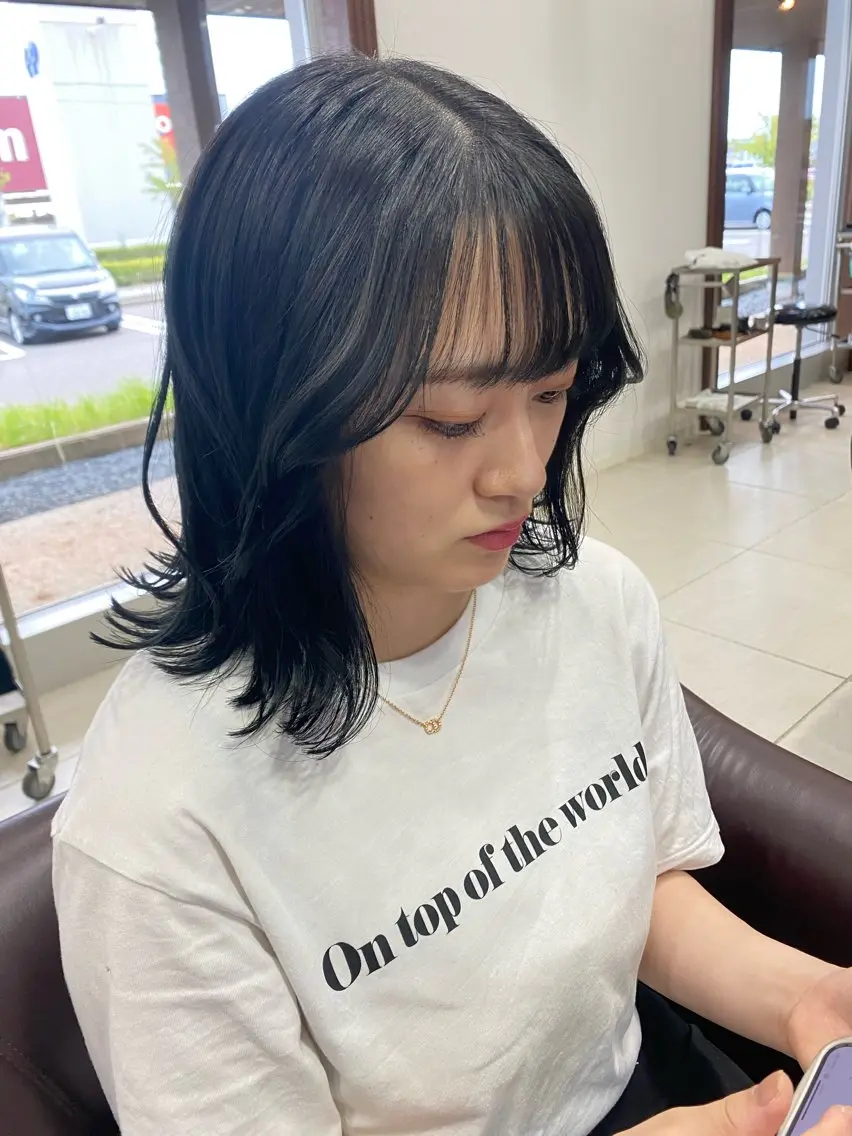 ミディアム 河原 來愛のヘアスタイル