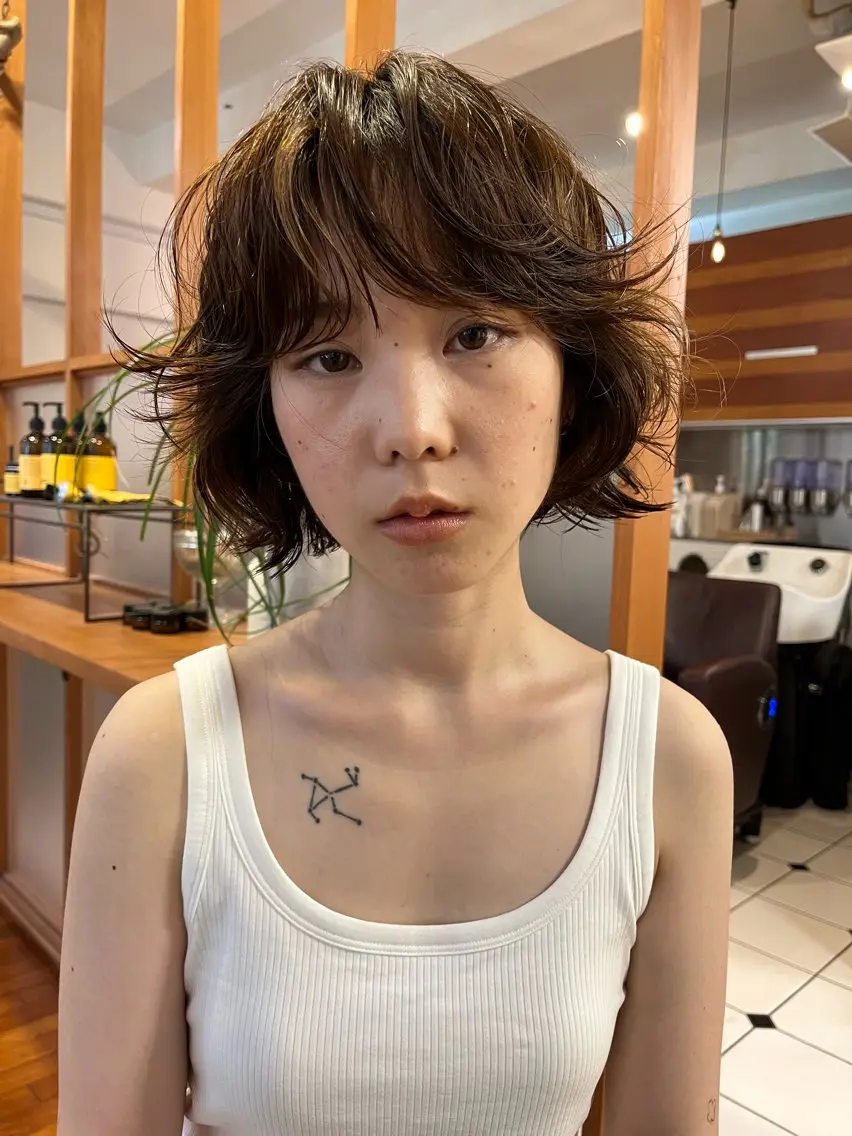似合わせカット+癖毛風パーマ+クイックトリートメント🌀の写真