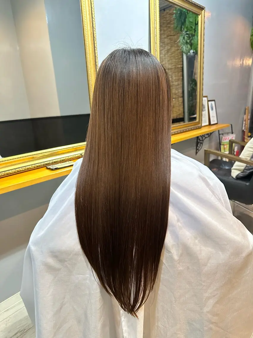 ロング カラー トリートメント 渡辺俊介 暗髪カラー /美髪矯正/髪質改善のヘアスタイル