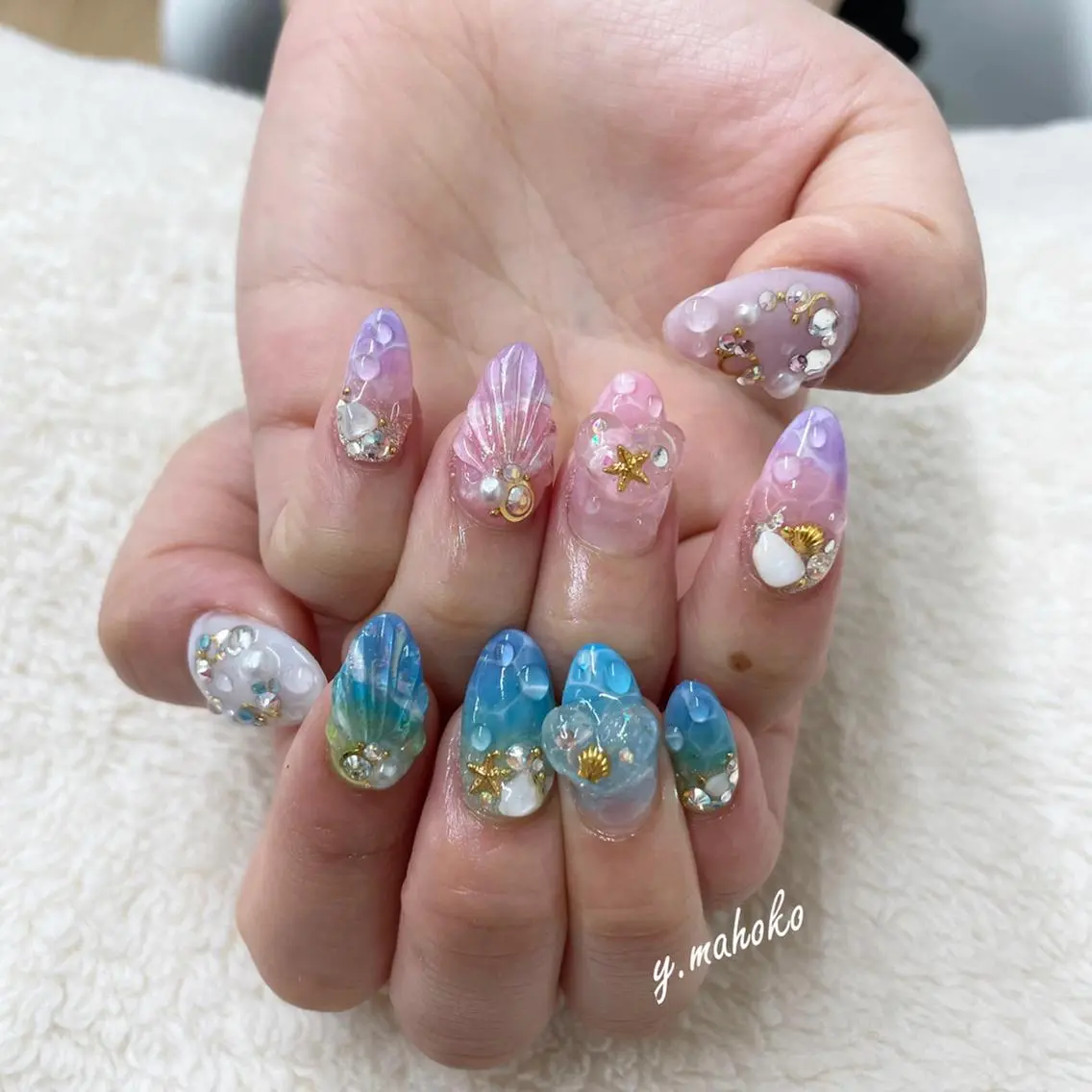 ネイル ハンドネイル パラジェル有/ 長さだし/mahoのネイルデザイン