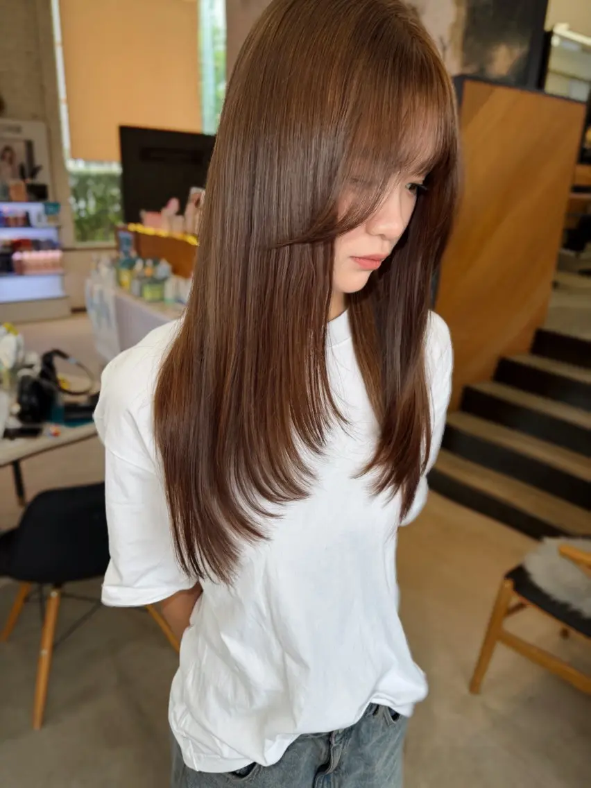 ミディアム ハイレイヤー レイヤーカット テラダ ユウシン西金沢のヘアスタイル