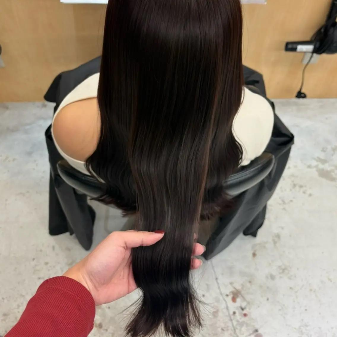 ロング カラー ブラウンカラー チョコレートブラウン ラベンダーカラー カット ヘアカラー 韓国レイヤー/暖色 カラー/KOTONEのヘアスタイル