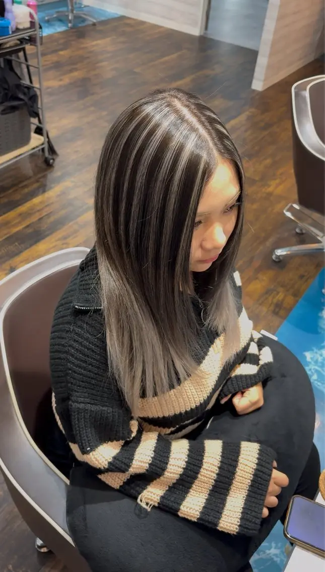 ミディアム ハイライト ヘアカラー トリートメント LOCO/ Koukiのヘアスタイル