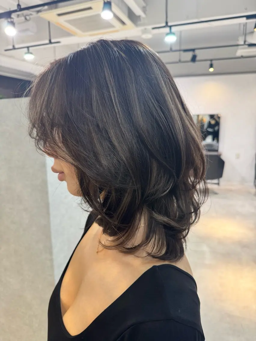 ミディアム ミディアムレイヤー レイヤーカット 海外レイヤー/ボブ 海外Style優志のヘアスタイル