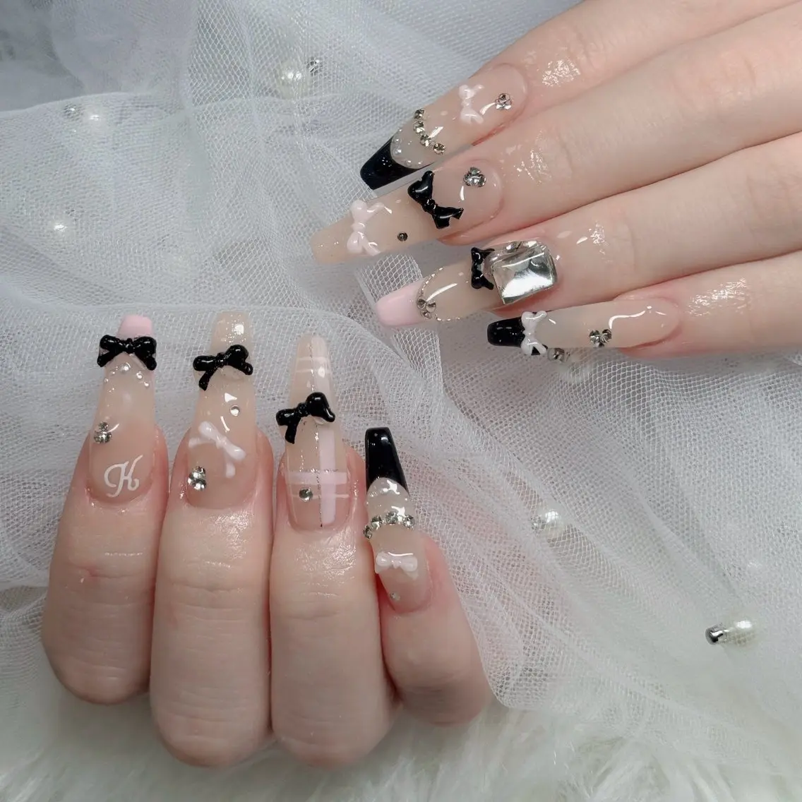 ネイル べっ甲ネイル チークネイル フラッシュネイル フラワーネイル フットネイル ハンドネイル Hani Nail Salonのネイルデザイン