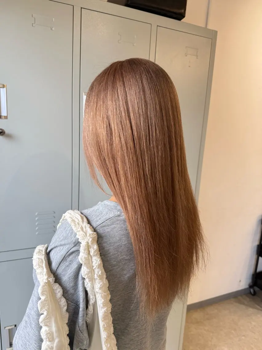 ミディアム ヘアカラー トリートメント 透明感カラー🫧 🍒久留米美容室のヘアスタイル