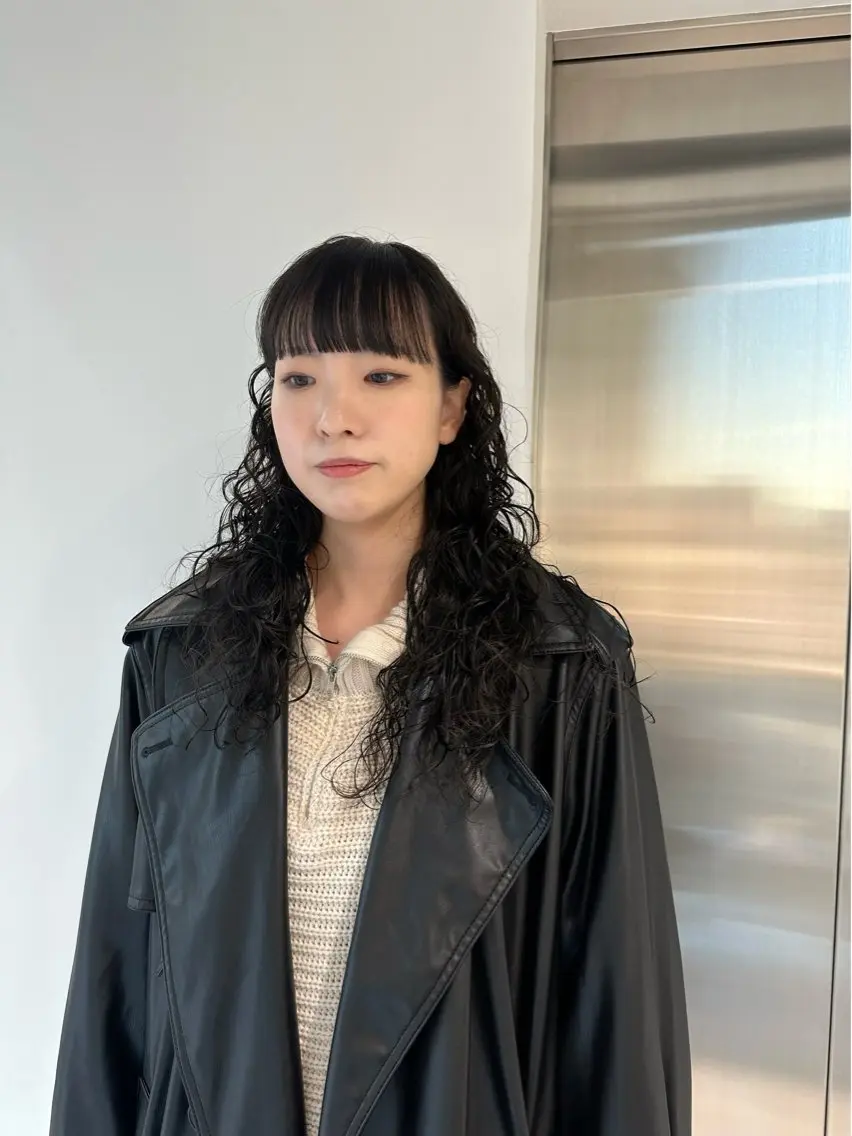 ロング カラー パーマ キッズ カット パーマ トリートメント オトナヘア🌸 harukaのヘアスタイル