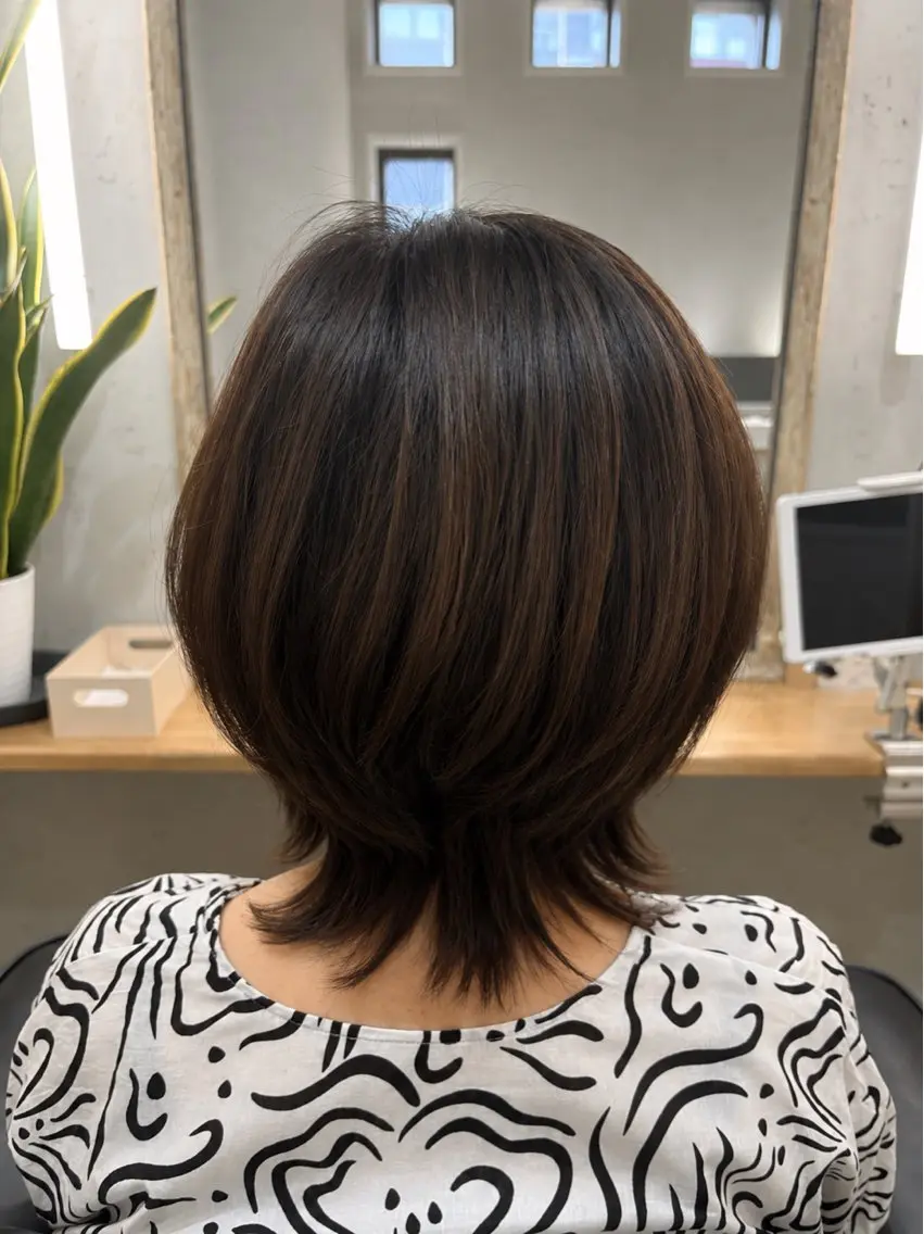 ミディアム カット ヘアカラー トリートメント 白鳥 正孝のヘアスタイル