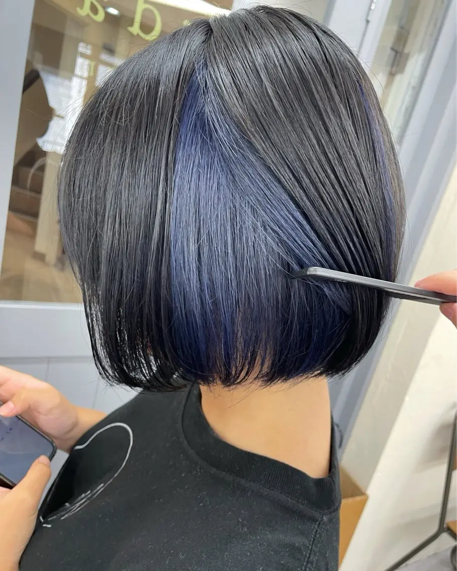 ショート ヘアカラー ヘアセット 🧸🍯ダブルカラー モデルmio🍯🧸のヘアスタイル