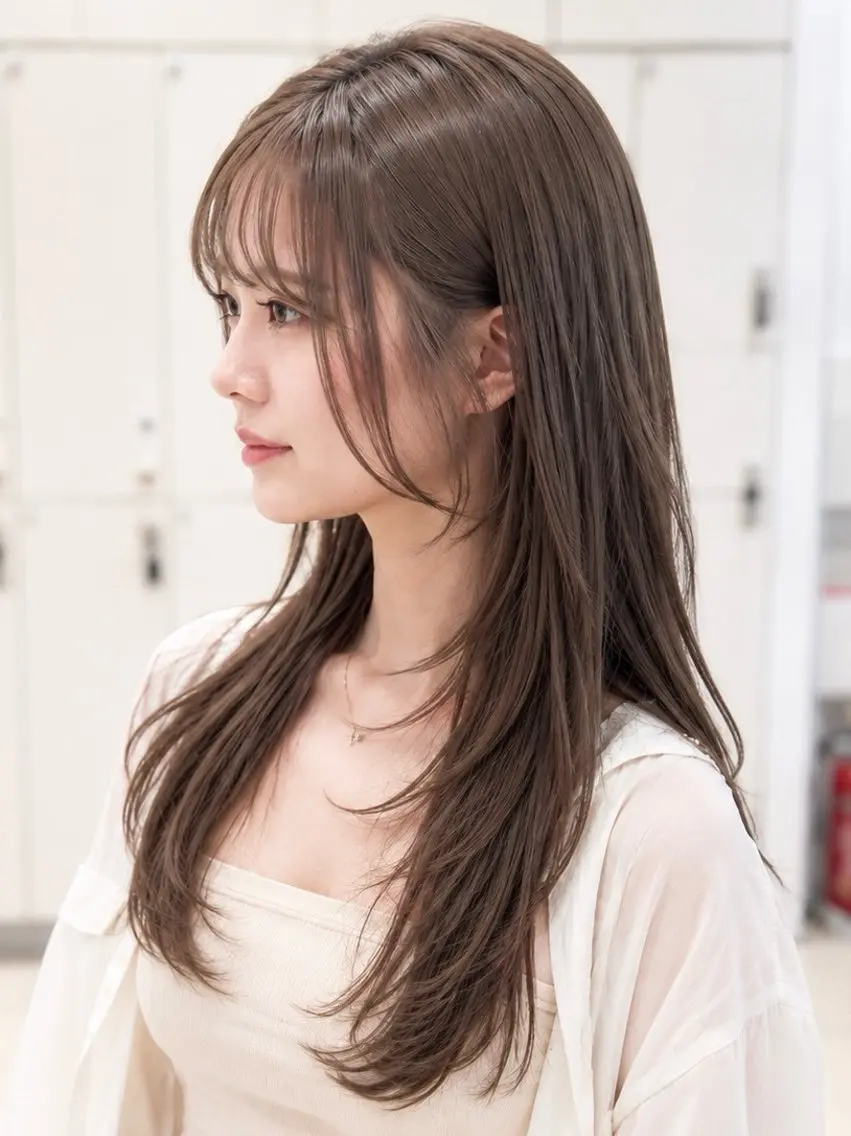 ロング カラー カット ヘアカラー トリートメント 金子 直樹のヘアスタイル