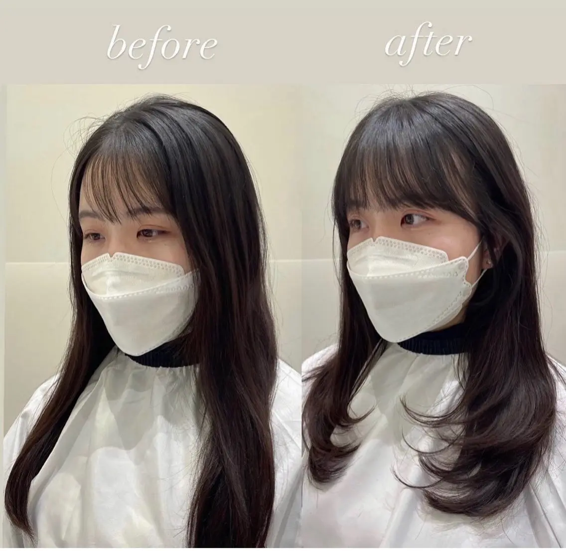 セミロング ハッシュカット 韓国風ヘア レイヤーカット カット ❤︎︎韓国ヘア❤︎︎ 𝑺𝒉𝒊𝒉𝒐のヘアスタイル