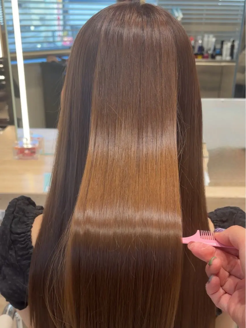 ロング トリートメント 前髪・顔周りカット☆ あらいみゆのヘアスタイル