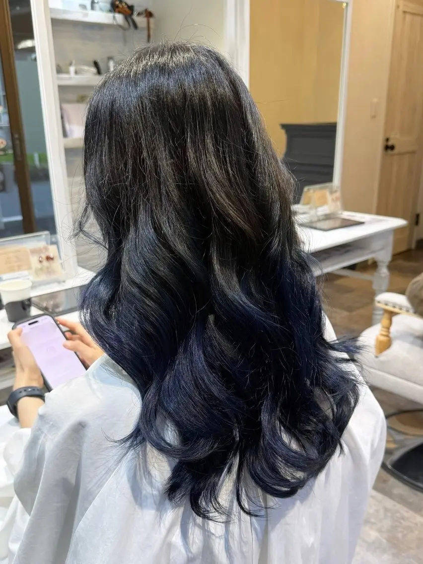 ロング ヘアカラー トリートメント 🎀RUI/髪質改善 /美髪矯正/艶カラーのヘアスタイル