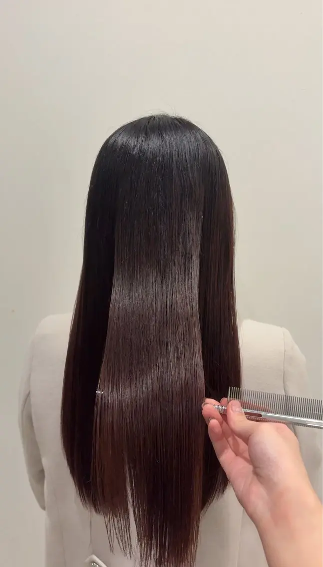 ロング カット ヘアカラー トリートメント 美髪矯正💙ྀི/ 水光髪🫧/ミナルのヘアスタイル