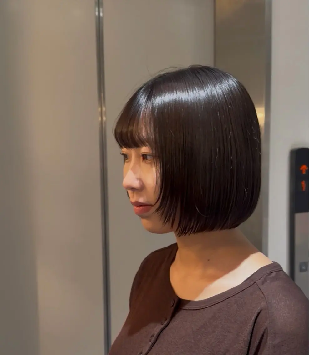 ショート ボブレイヤー ボブ 顔まわりレイヤー レイヤーカット カット トリートメント ✨ボブ指名No. 1✨中山蓮のヘアスタイル