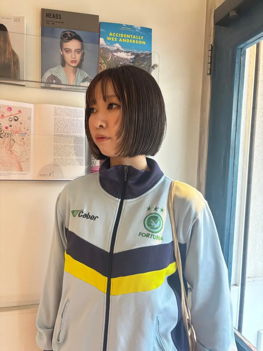 ショート 切りっぱなしボブ ボブ 顔周りカット カット ヘアカラー トリートメント saya/似合わせ /透明感カラーのヘアスタイル