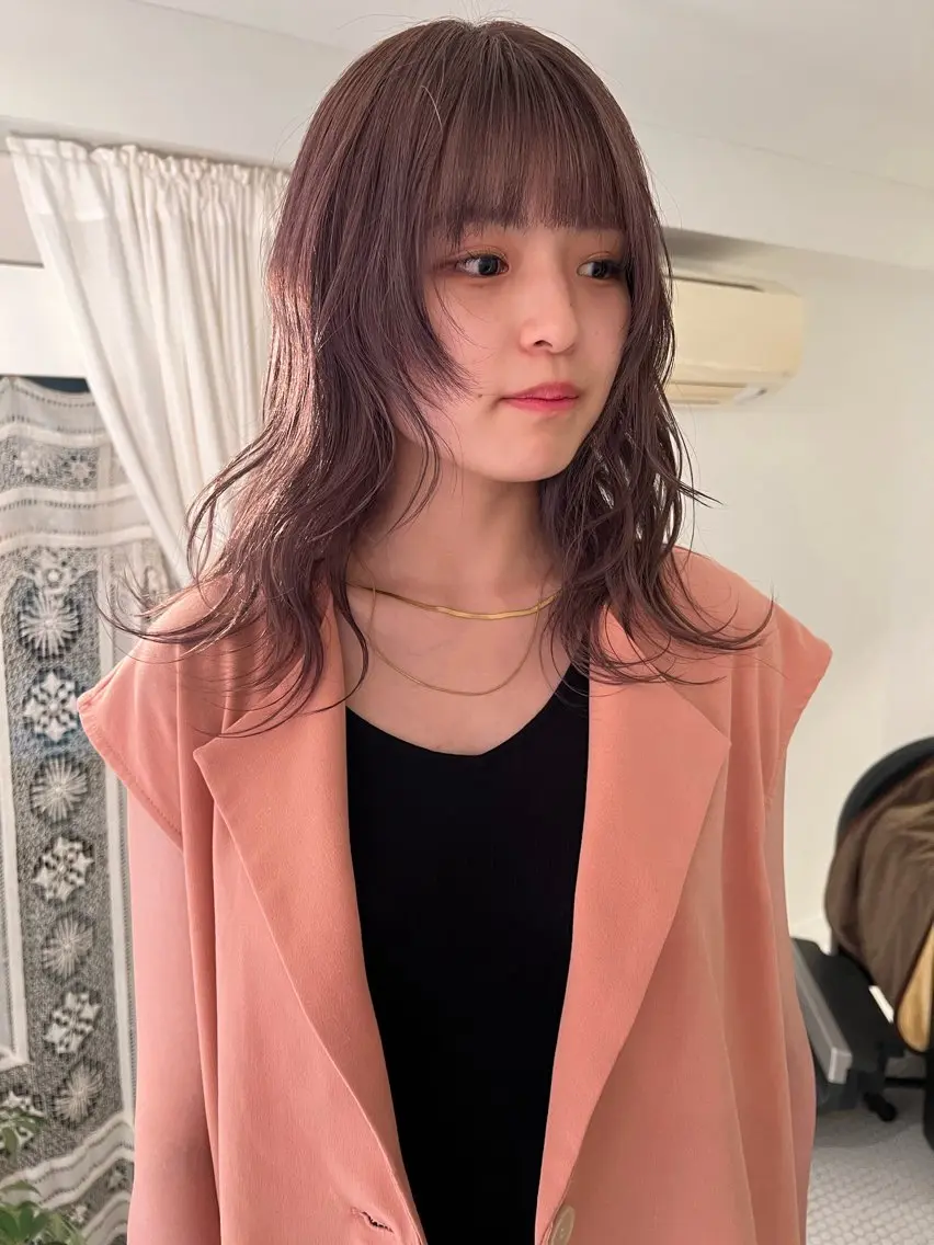 カラー ヘアカラー ブリーチカラー🎀 韓国風/寺門美優のヘアスタイル