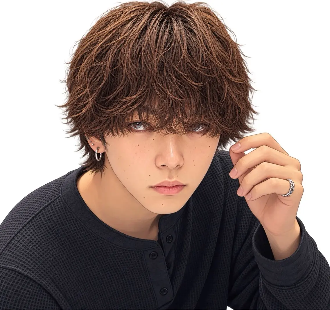 パーマ メンズ カット パーマ fifth park 六反穂 龍介のヘアスタイル
