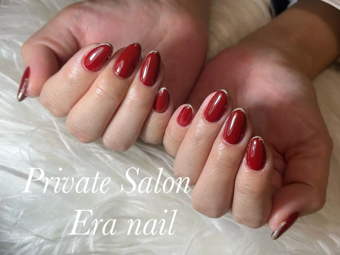 ネイル ラメ(グリッター) ワンカラーネイル ハンドネイル Era nailのネイルデザイン