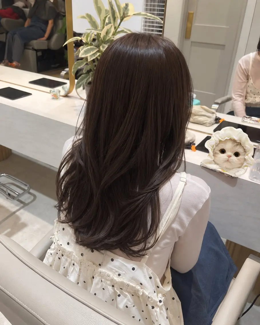 ロング カラー eren🖤|韓国| 艶感カラー|髪質改善のヘアスタイル